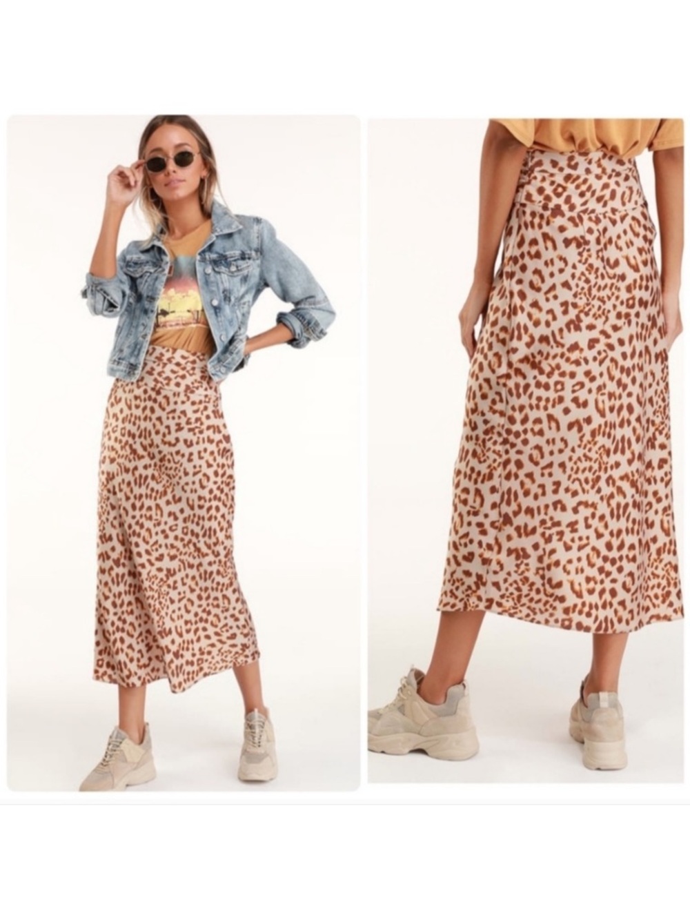 Free People Normani Bias Printed Midi Skirt